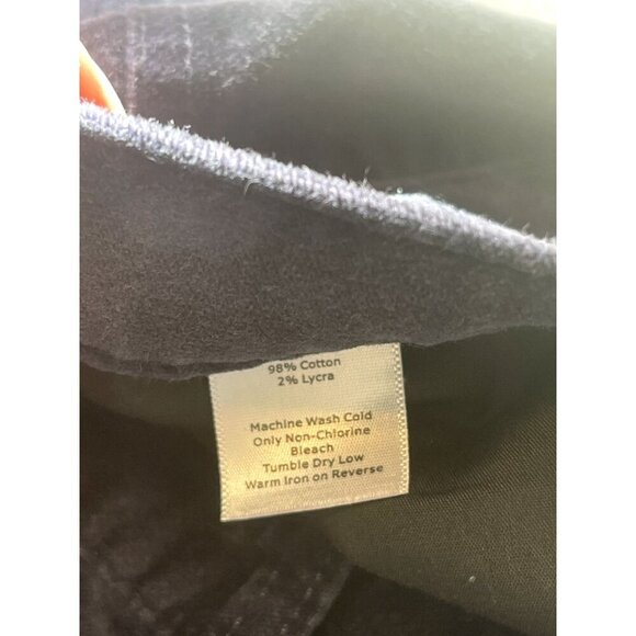 TALBOTS SIGNATURE Boot Womens Size 14 Navy Blue STRETCH VELOUR PANTS Inseam 32" - Picture 3 of 5